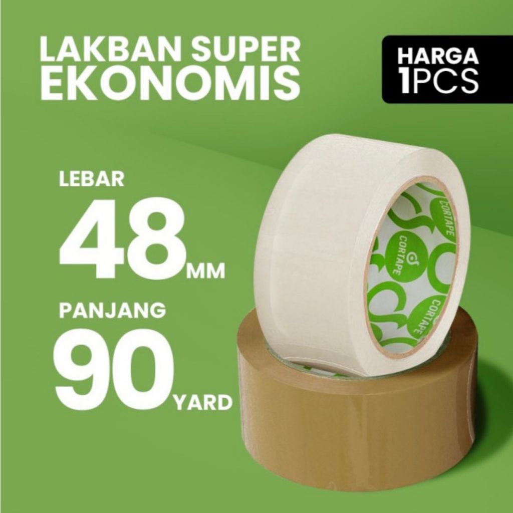 

Lakban Bening Lakban Coklat Kualitas Super Cortape 24MM 48MM x 90 Yard Lakban Packing Online