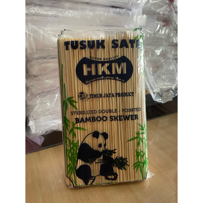 Tusuk Sate Ayam 500GRAM/ Tusuk Sate Bamboo Halus Panda merk HKM