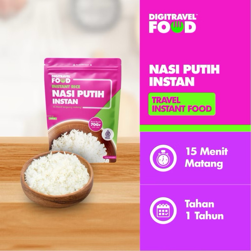 

Nasi Instan/Nasi Seduh/Nasi Praktis/Nasi untuk Traveling
