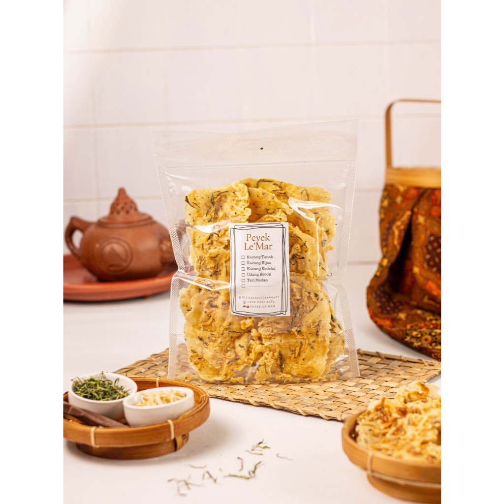 

Peyek Le'Mar - Ikan Teri (Pouch 150gr)
