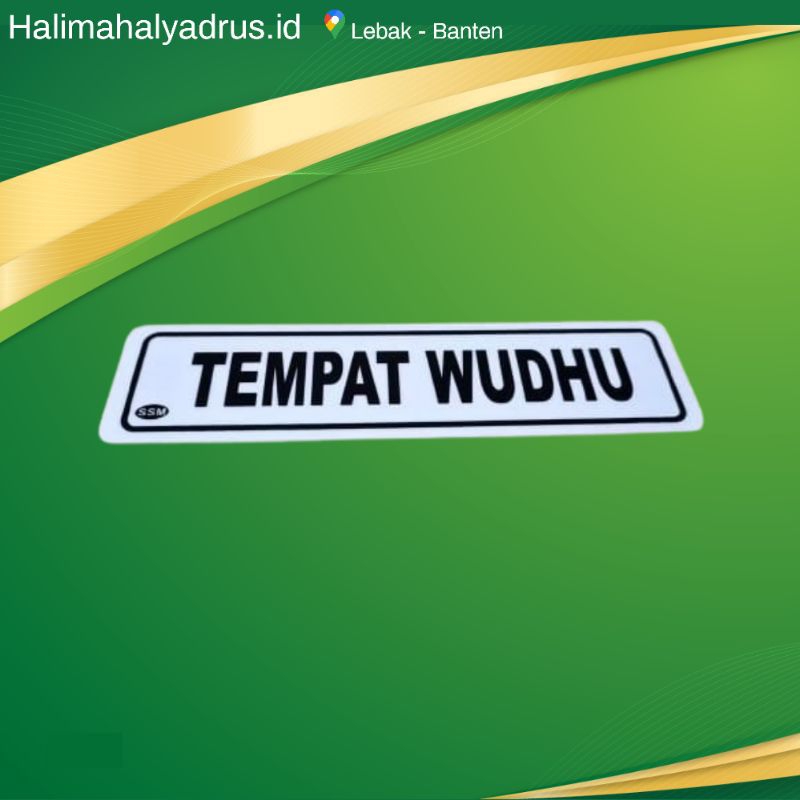 

Akrilik Papan Penunjuk Arah Baccan Wudu Size 20x5 CM