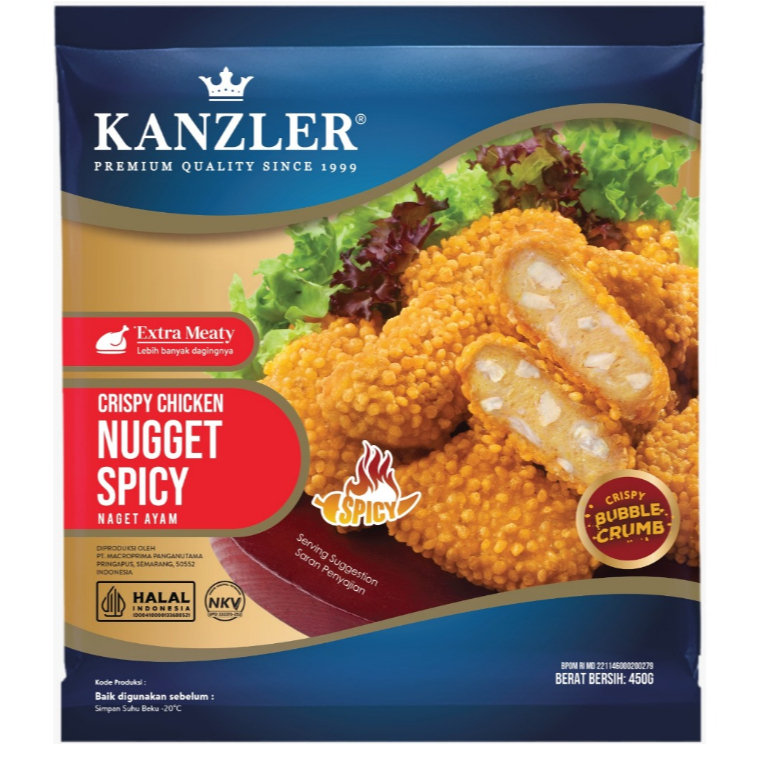 

Kanzler Crispy Chicken Nugget Spicy 450 gram
