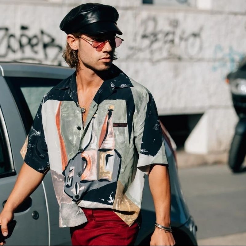 Kemeja Vintage / Kemeja Silk / Kemeja Pattern / Kemeja Batik