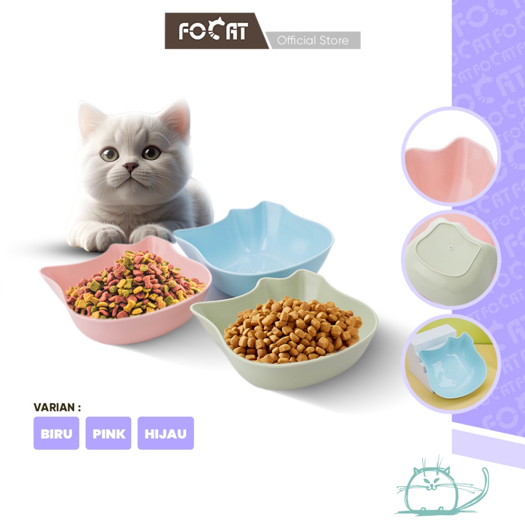 FOCAT Pet Feeder Bowl M23 Mangkuk Tempat Makan Kucing Anjing Hewan Peliharaan / Pet Feeder Anabul
