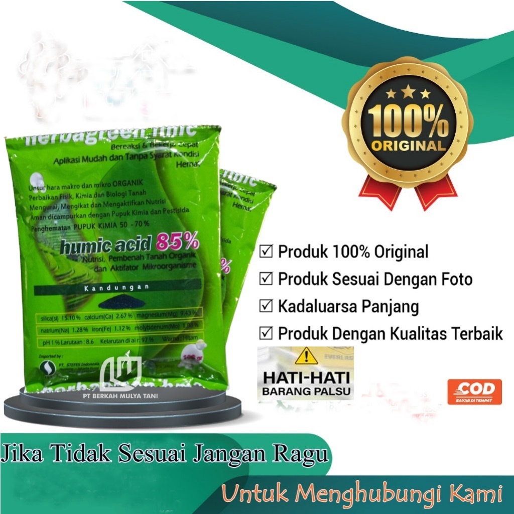 Herbagreen Asam Humat Organik Humic Acid 85%  Kualitas Premium 100gram