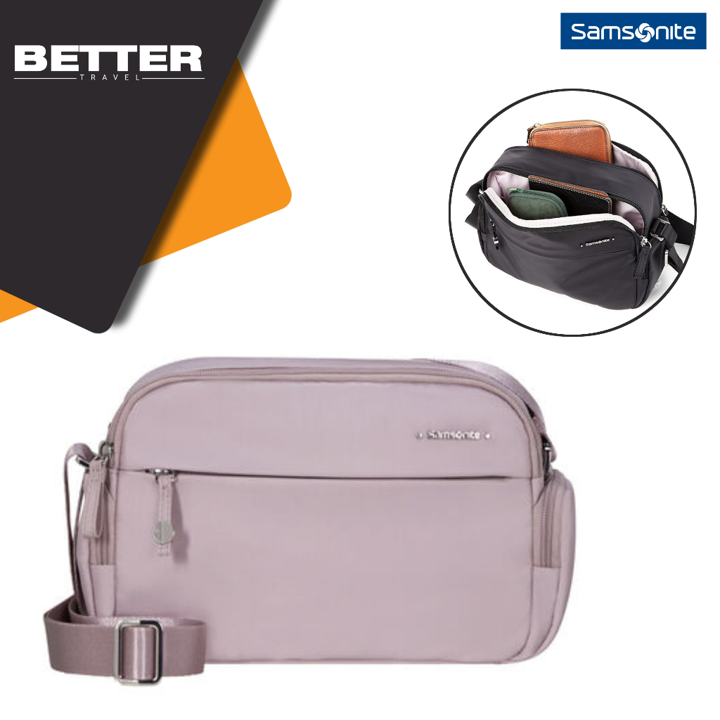 SAMSONITE tas wanita crossbody selempang reporter bag persegi panjang original