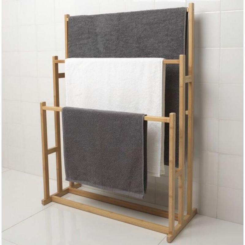 Jemuran Handuk Kayu Jati / Rak Gantungan Handuk