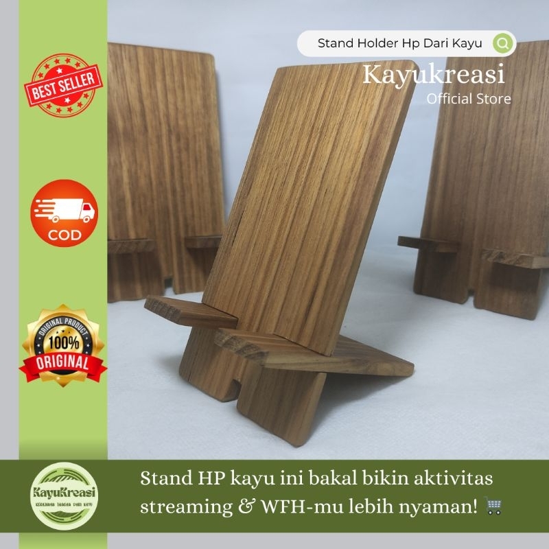 TERMURAH Standing Frame Kayu Photo Display Stand Kayu Tablet Stand Phone Stand