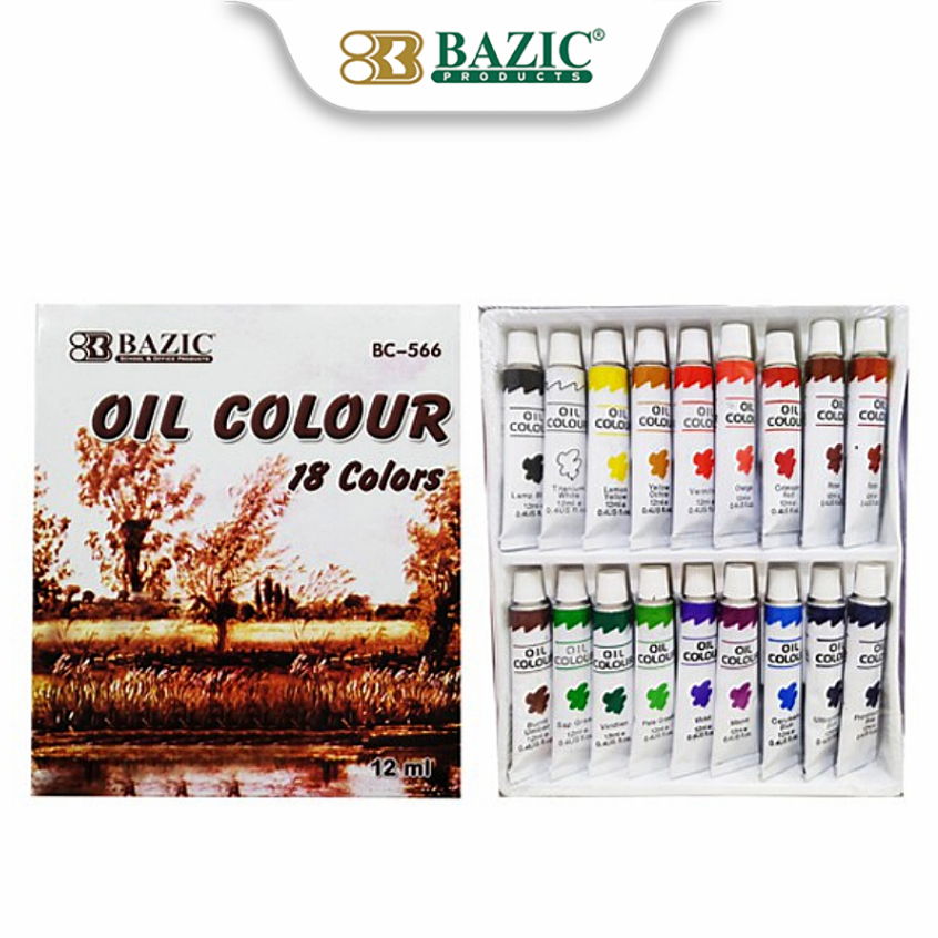 

CAT MINYAK 18 WARNA BZ-566 SET BAZIC 18 Warna