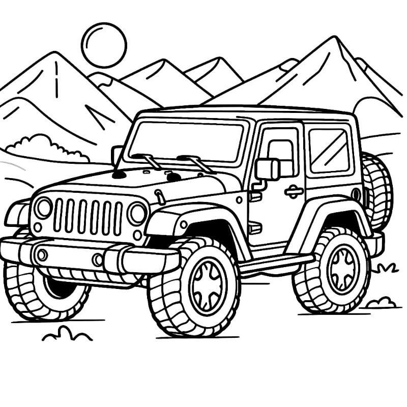 

1 paket kertas mewarnai, gambar mobil jeep isi 20 lembar