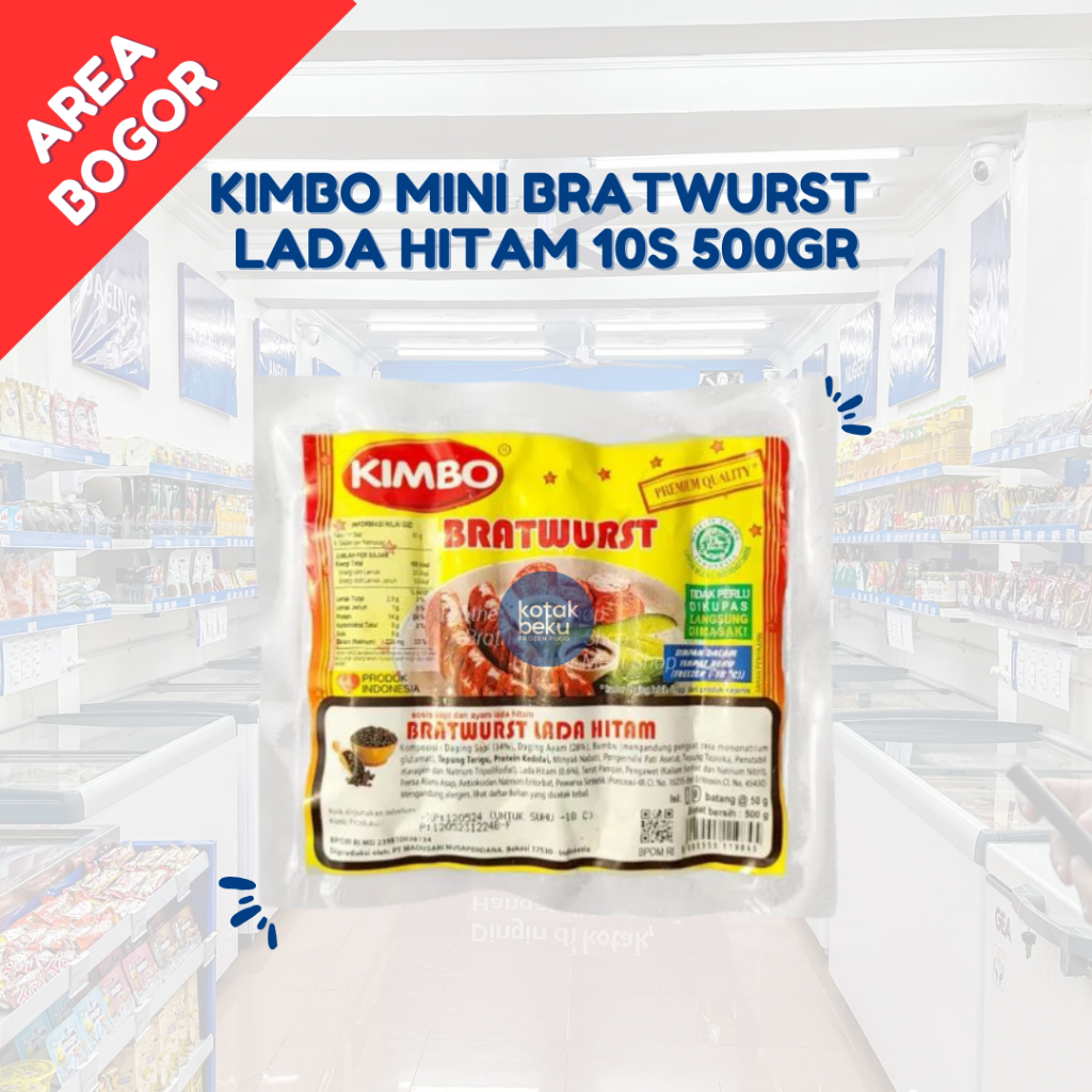 

KIMBO MINI BRATWURST LADA HITAM 10S 500GR