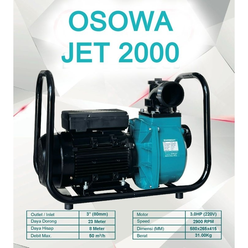 Pompa air sawah pengganti diesel/alkon JET 2000 terbaik