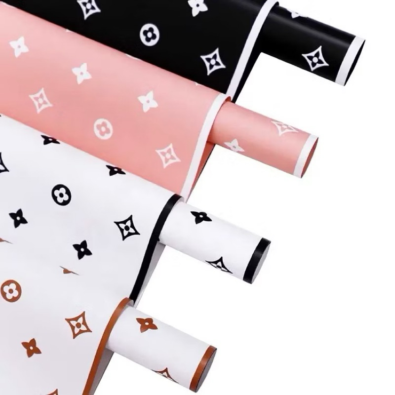 

[08045] Kertas Buket Bunga Motif LV Cellophane Premium | Wrapping Paper LV Pattern PremiumCellophane