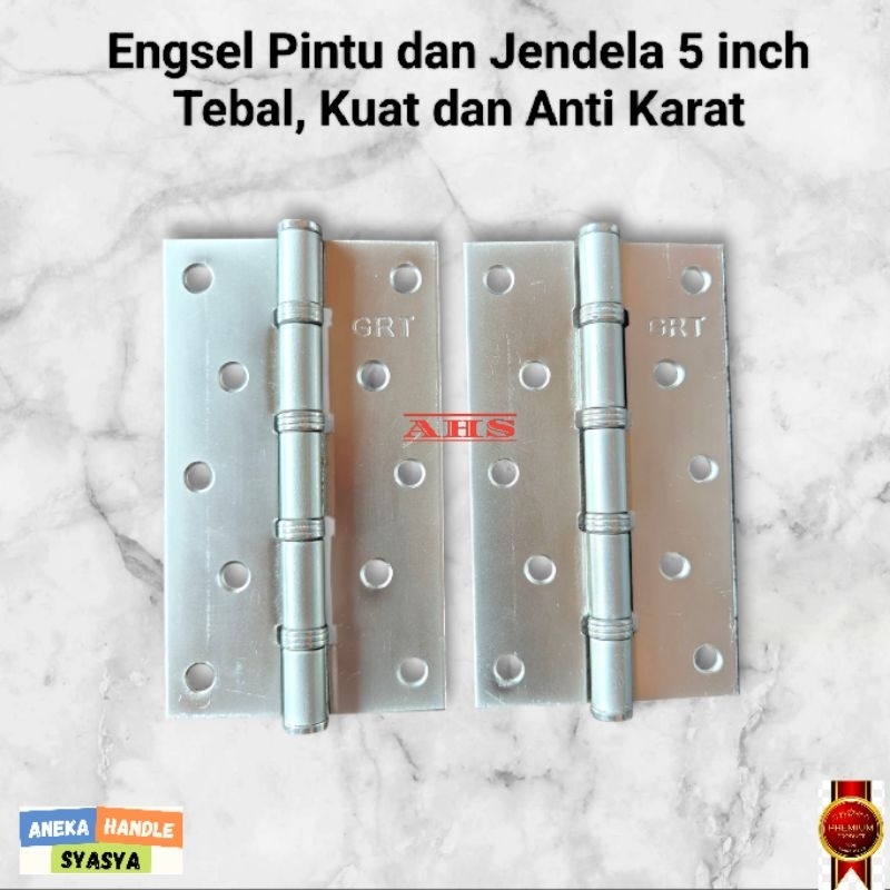 Engsel 5 inch / Engsel lubang 5 / Engsel Daun pintu Besar & pintu Handle Syasya