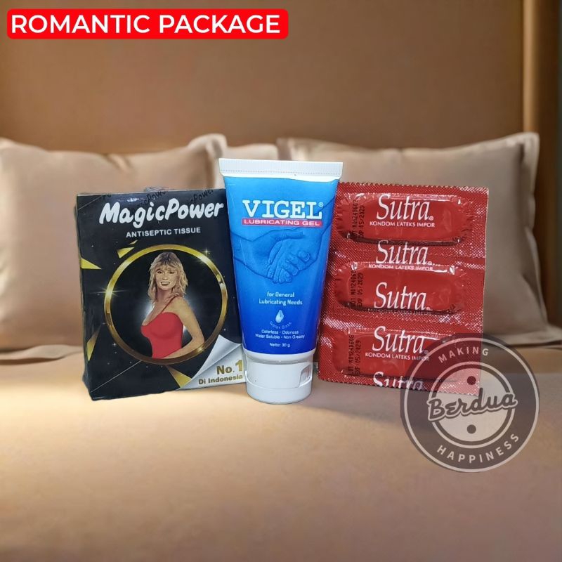 Paket Tisu Magic Power 1 pack isi 6pcs - Vigel 30gr - Sutra Classic 3pcs Loosepack Paket kondom dan 