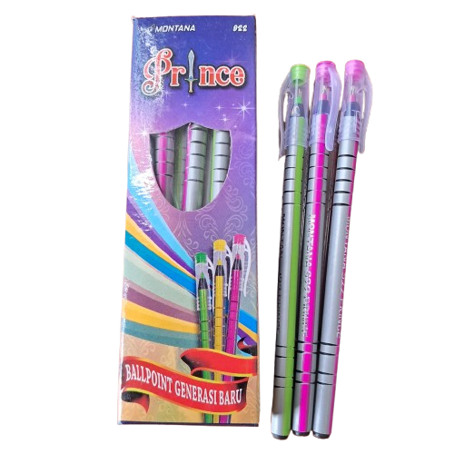 

1 LUSIN ISI 12 PCS PENA BALLPOINT MONTANA PRINCE