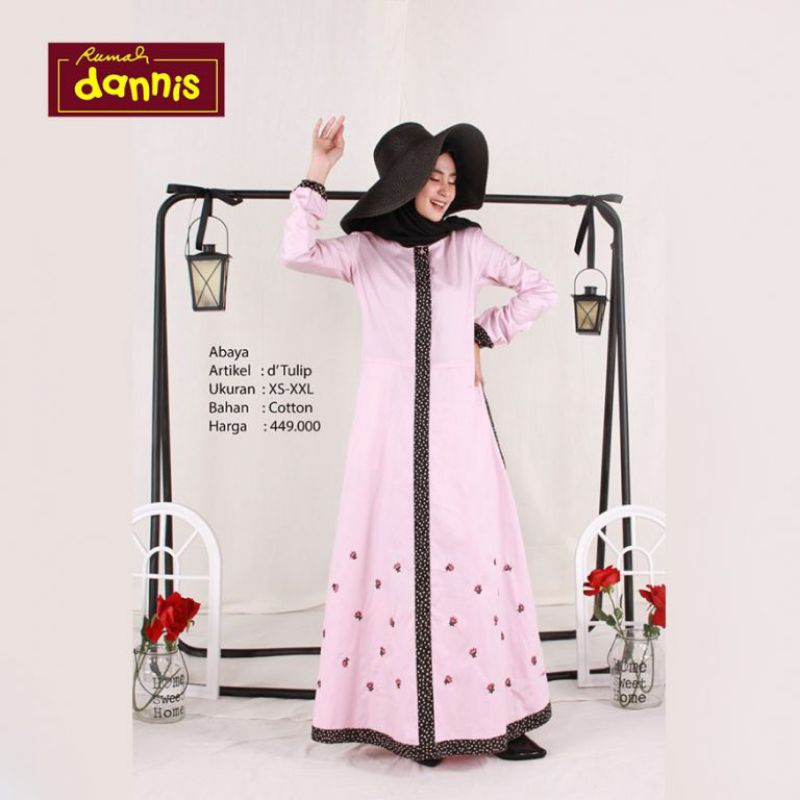 DANNIS SALE ABAYA D TULIP PINK