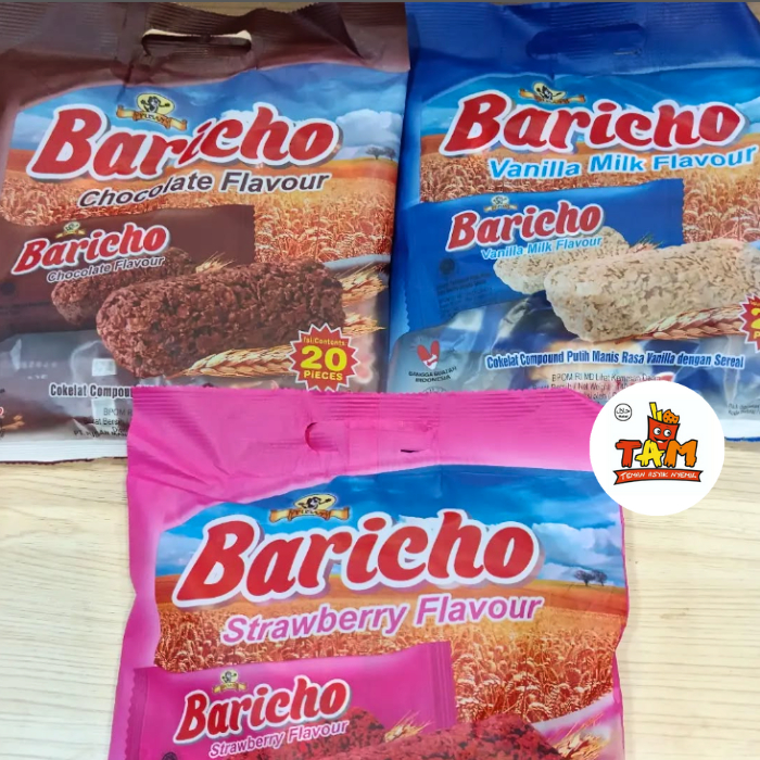

BARICHO Oat Gandum Sereal Wafer (isi 20 pcs) Chocolate, Vanilla Milk, Strawberry - Tam Snack