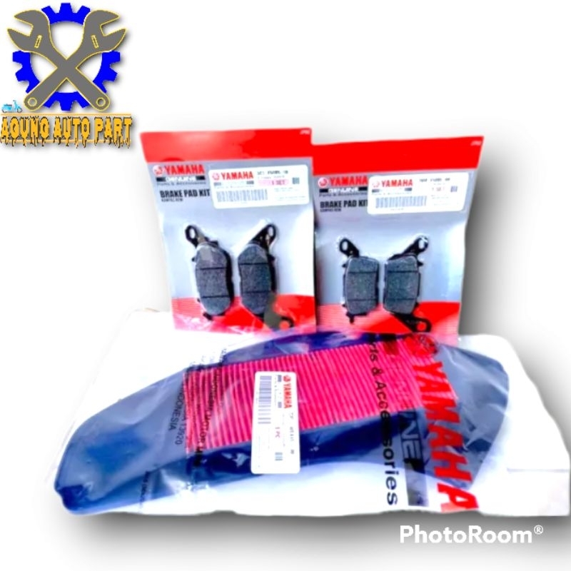 PAKET KAMPAS REM & FILTER UDARA NMAX OLD / DISPAD KAMPAS REM DEPAN  BELAKANG NMAX OLD FILTER SARINGA