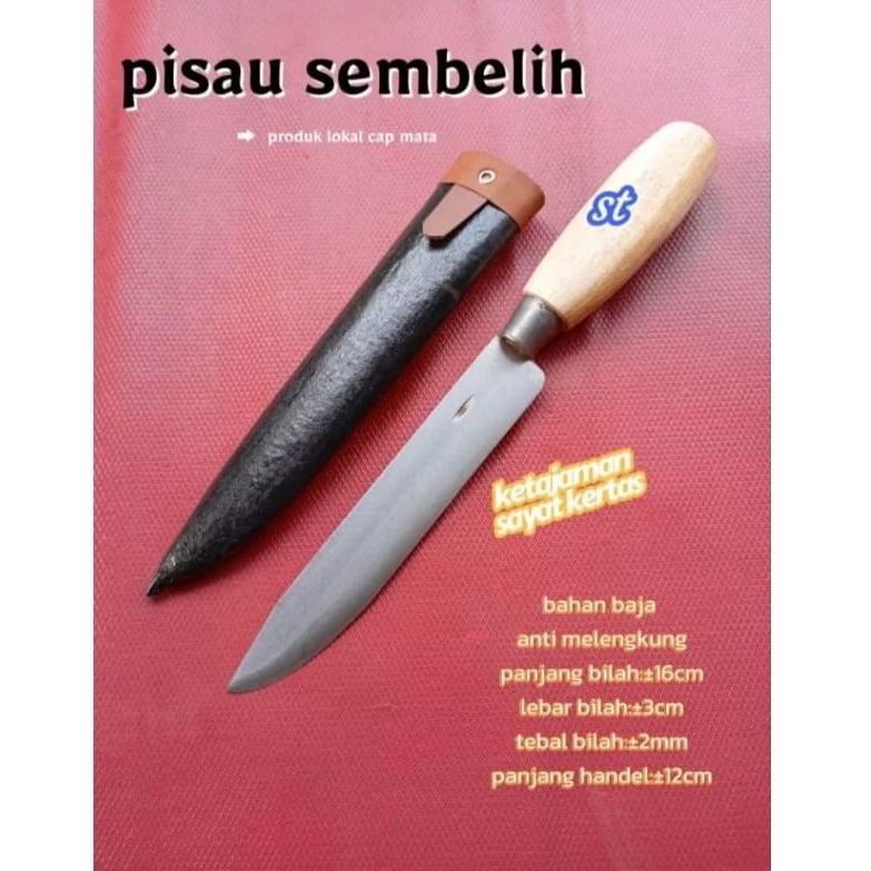 Pisau daging premium,pisau sembelih unggas tajam siap pakai