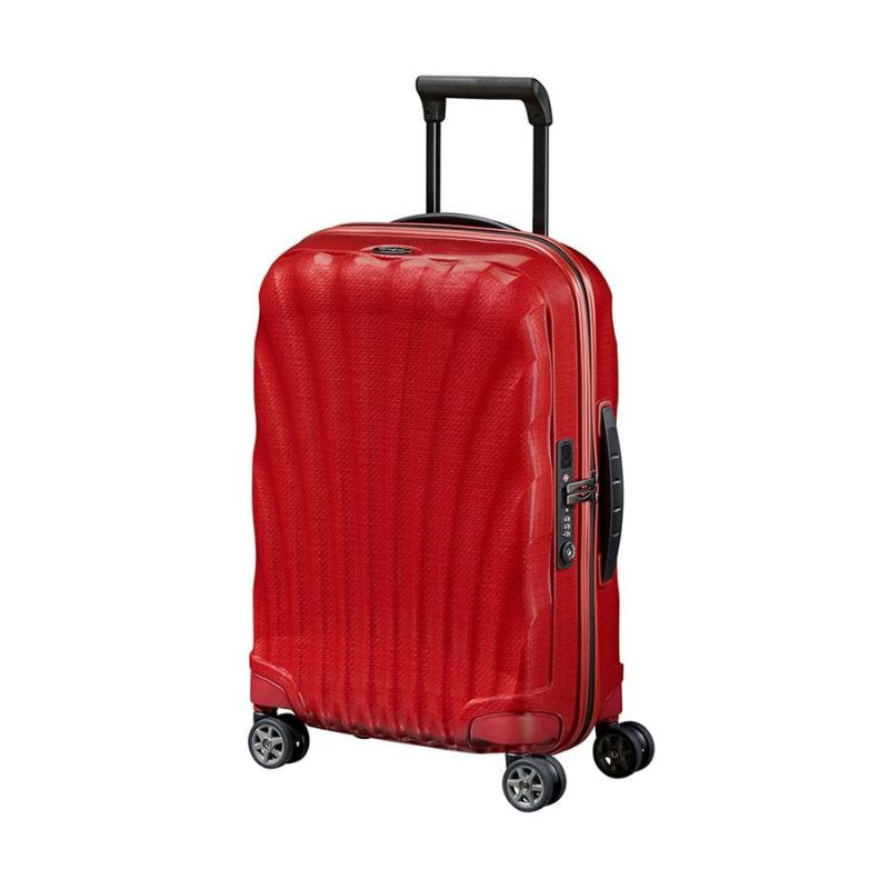 Samsonite C-Lite 20 Inch Koper Hardcase Small Cabin Ringan 2.1 Kg - Chili Red
