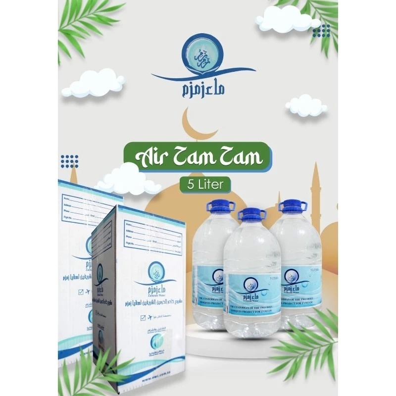 

Air Zam Zam Asli 5 Liter/Zam Zam Ori Kemasan Jerigen Tanpa Campuran