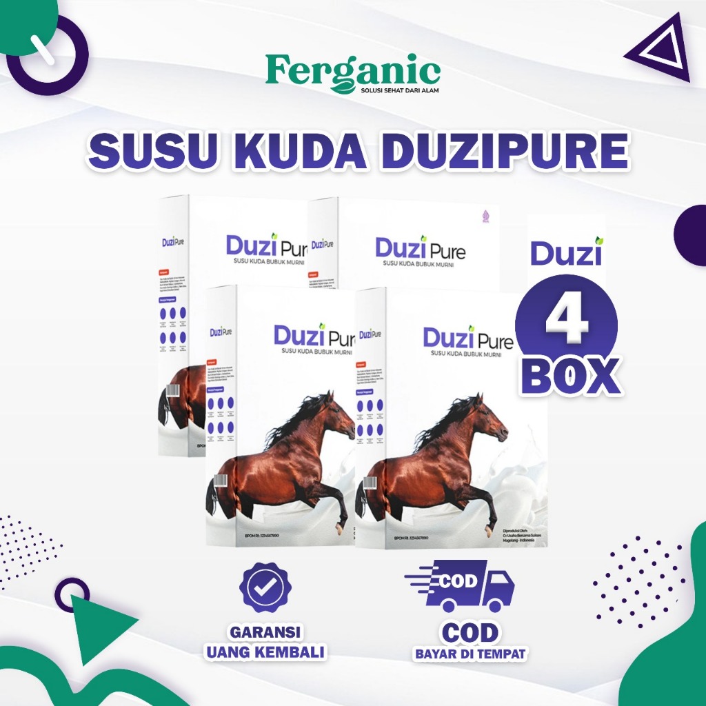 

Duzi pure Susu Kuda Murni paket spesial 4 Box