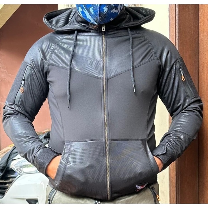 Sweater tactical hudie Baju sweater pria wanita full scuba