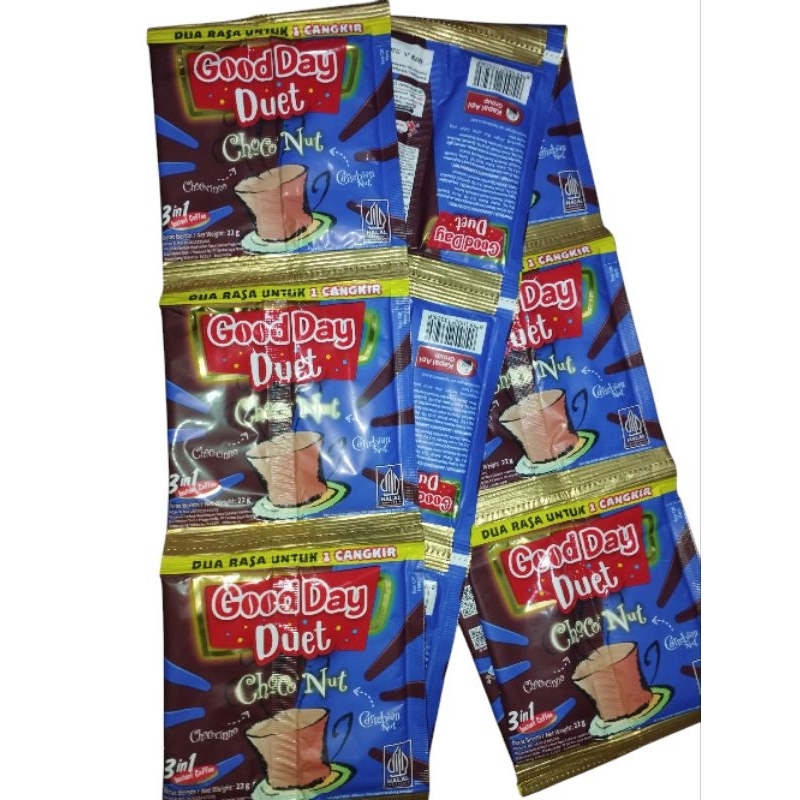 

Good Day Duet Choco Nut 10 Sachet Coffee Instan Kopi