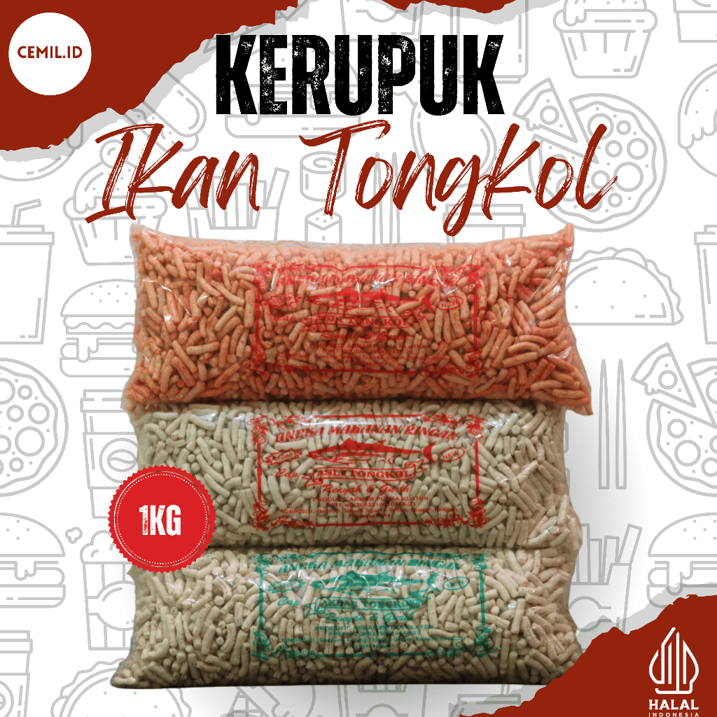 

Cemil.id - Kerupuk Ikan Tongkol Rasa Cabe Ijo Balado Original 1kg Renyah Lezat