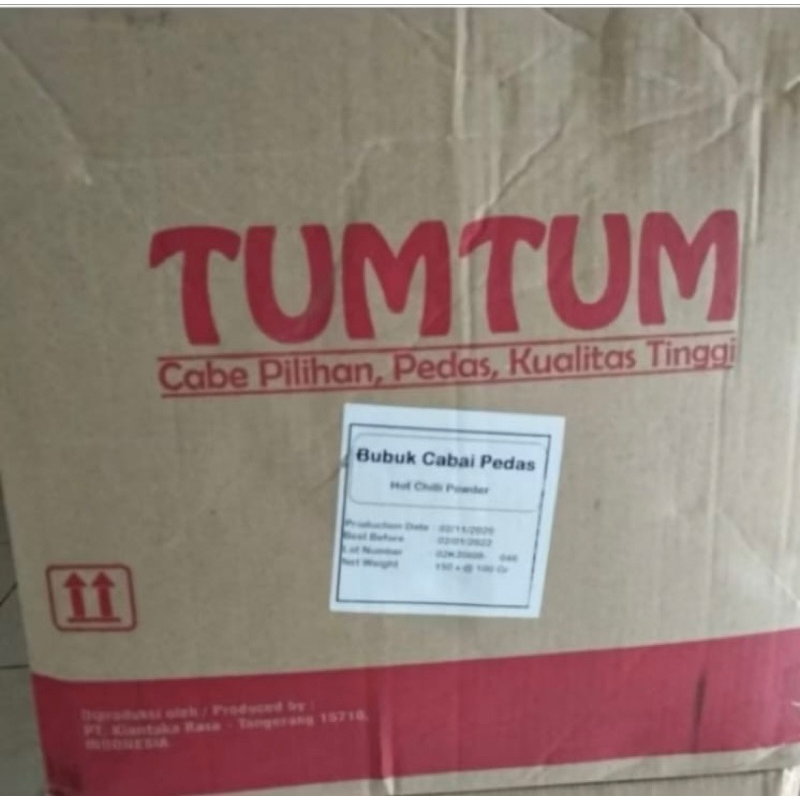

Tumtum Bubuk Cabe / Cabai Pedas Bumbu Antaka 1 Dus Karton isi 150 pcs x 100 gr gram 15 kg