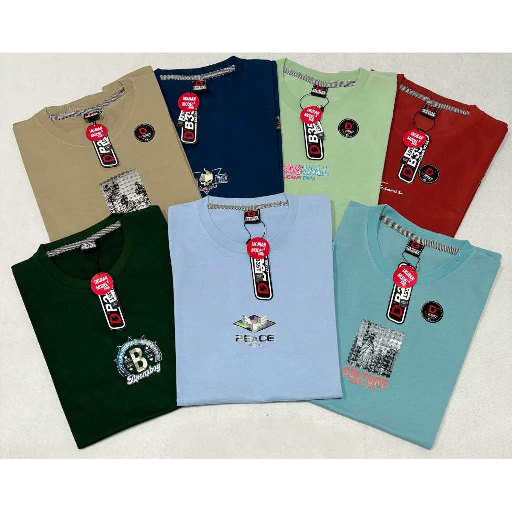 kaos 100Ribu Dapat 3 Baju Distro Mixbrand Premium | T-Shirt Distro Cowok Cewek Terkini | Atsan Pria