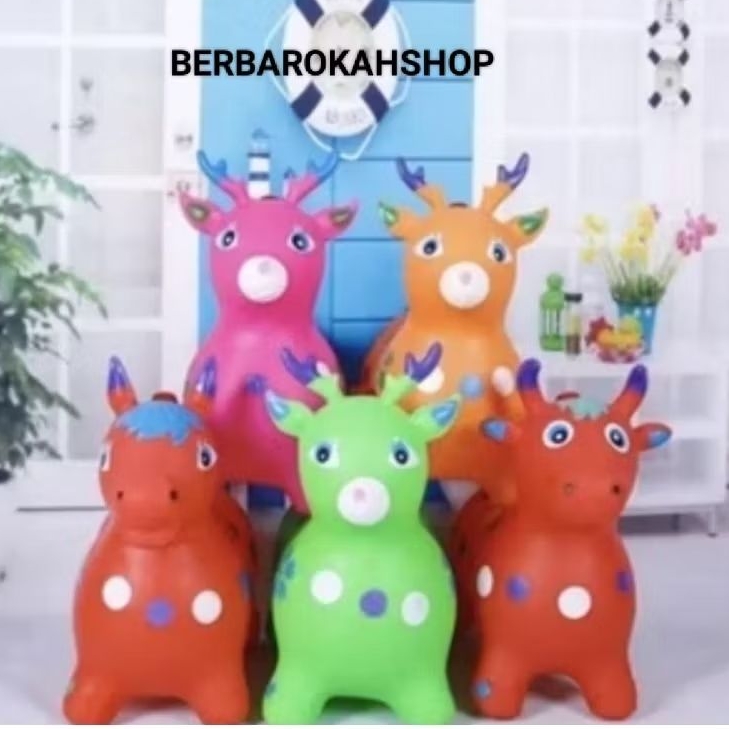 Jumping Animal JUMBO Kuda Kudaan Karet Jumbo Ada Musik Dan Lampu