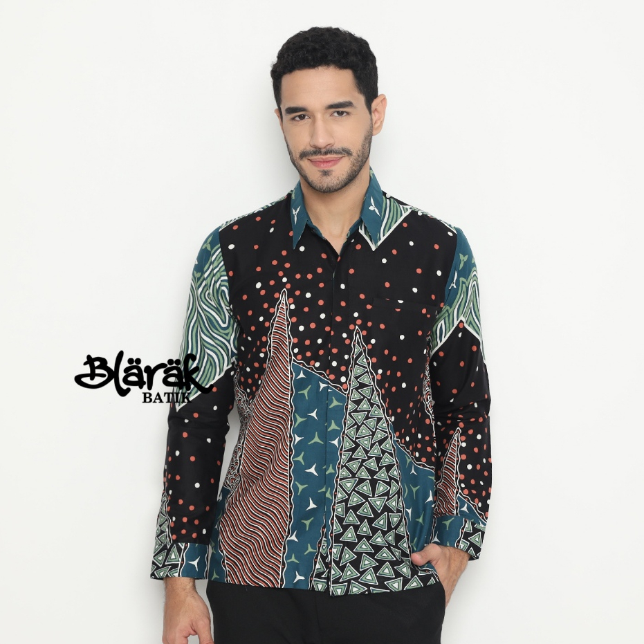 BLARAK - Baju Kemeja Batik Pria Premium Lengan Panjang Akasa Blarak Batik