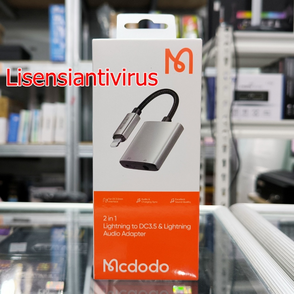 Mcdodo CA-5540 converter splitter iphone to lightning + jack audio