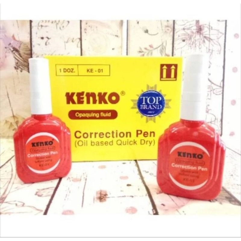 

Kenko Correction Pen KE-01 Merah / Correction Pen KE-823 - Doz isi 12 Pcs.