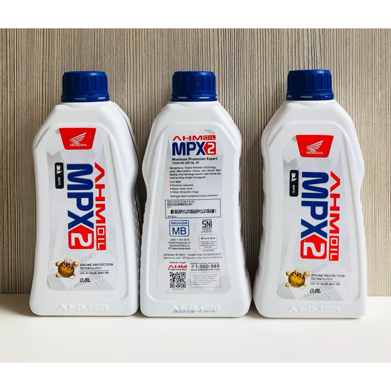 AHM OIL MPX2 MATIC 10w 30 SL Oli ASLI Mesin MPX 2 OLI MPX 2 OLI MOTOR MATIC HONDA VARIO BEAT SCOOPY 