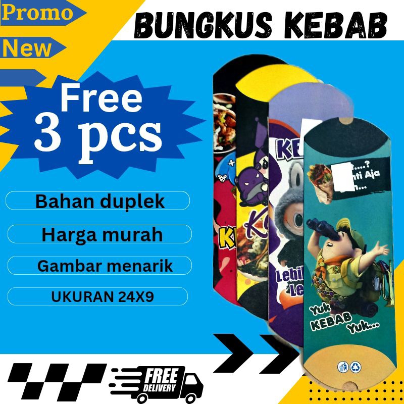 kemasan kebab,bungkus kebab,wadah kebab,dus kebab,duplek,kemasan kebab terbaru,termurah,adah kebab,k
