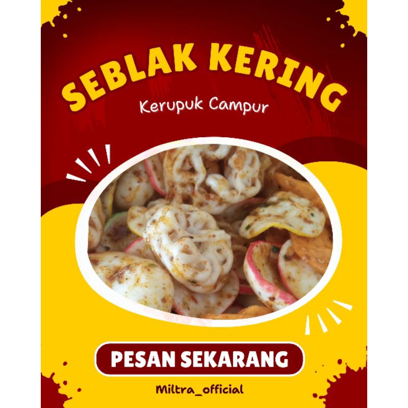 

Seblak Kering Kerupuk Mix (Campur) Rasa Pedas Daun Jeruk / seblak Viral