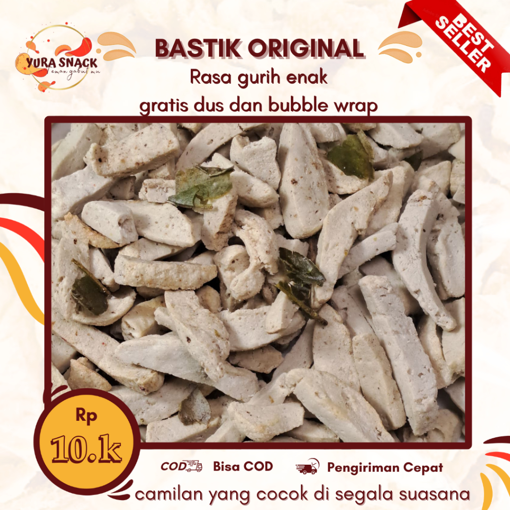 

Bastik Basreng Stick Original | Rempah Daun Jeruk | Keripik Baso Stick Ikan Renyah Gurih