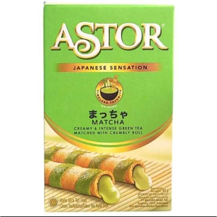 Astor Wafers Stick Matca 40g Mayora Astor Green Tea Mayora 40 Gram Mayora Astor Matcha 40g