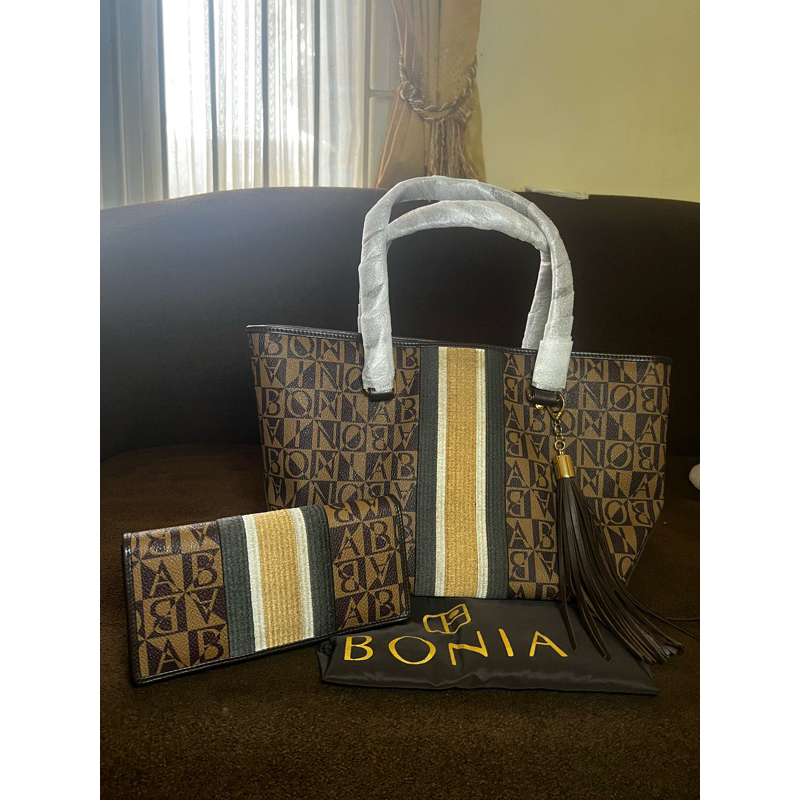 BONIA tote bag euginia monogram & long wallet euginia monogram