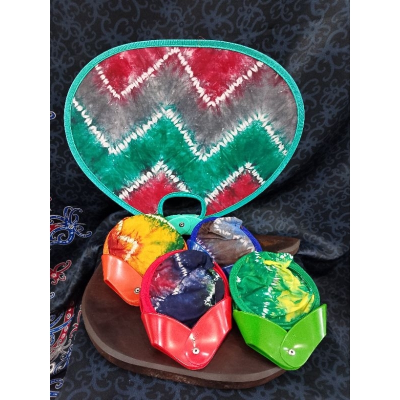 Kipas Sasirangan/Kipas Motif Sasirangan Kalimantan/Kipas Souvenir