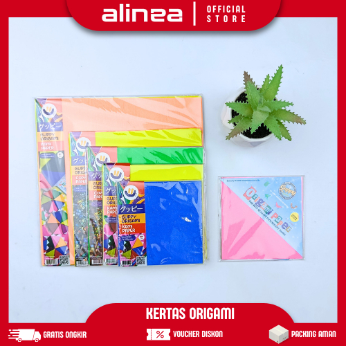 

Kertas Lipat Kertas Origami Satu Sisi Ukuran 10x10 12x12cm 14x14 16x16 18x18 20x20 isi 50 dan 25 Lembar GP Kami Paper