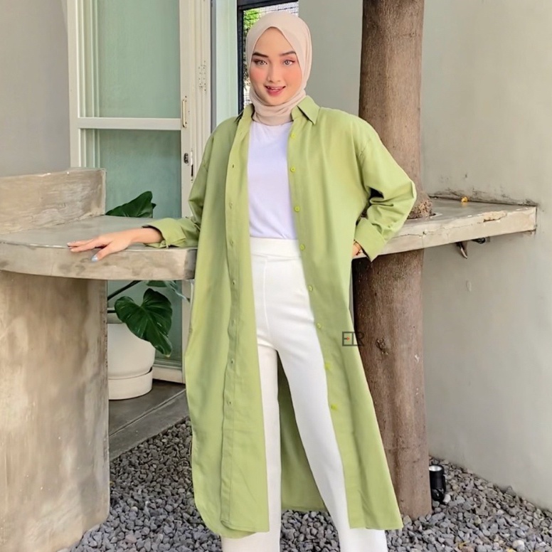 Wow Murah Meriah Oversize Dress  Shirt Dress  Linen Tunik  Oversize Tunik  Midi Dress Linen Oversize