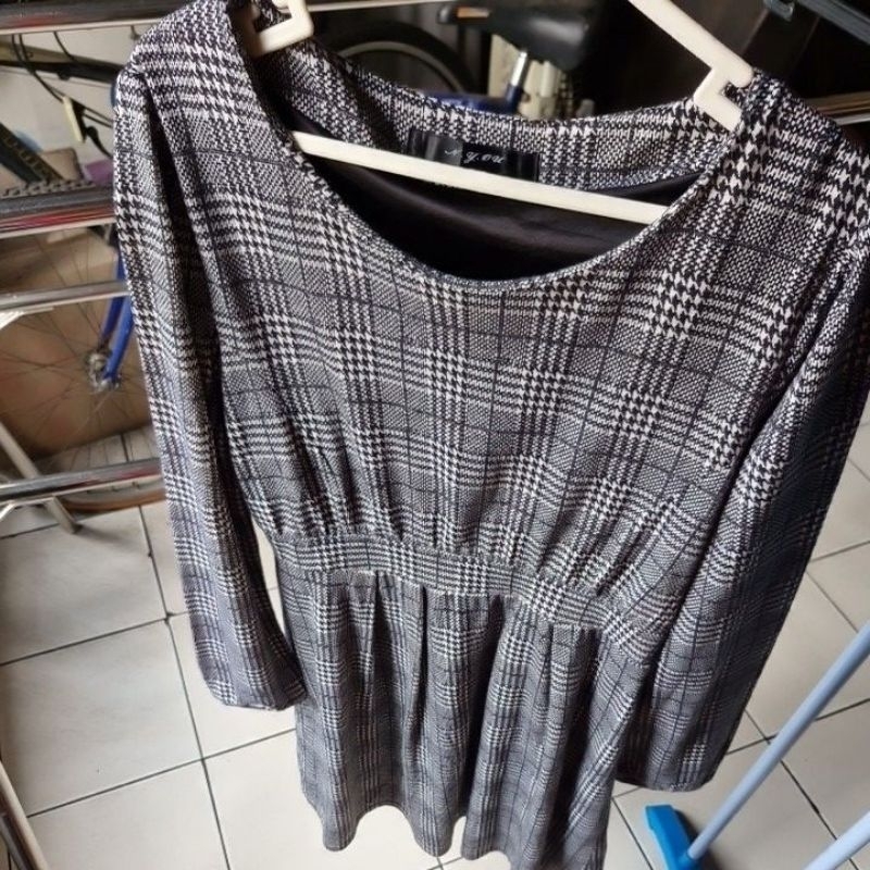 dress houndstooth preloved