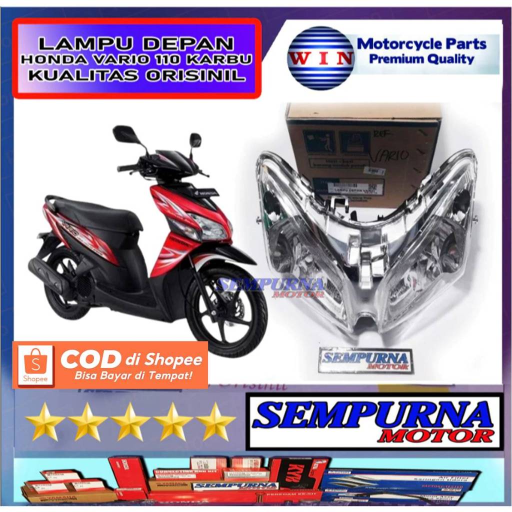 Merek Win Kualitas Orisinil Reflektor Lampu Depan Vario 110 Old Karbu
