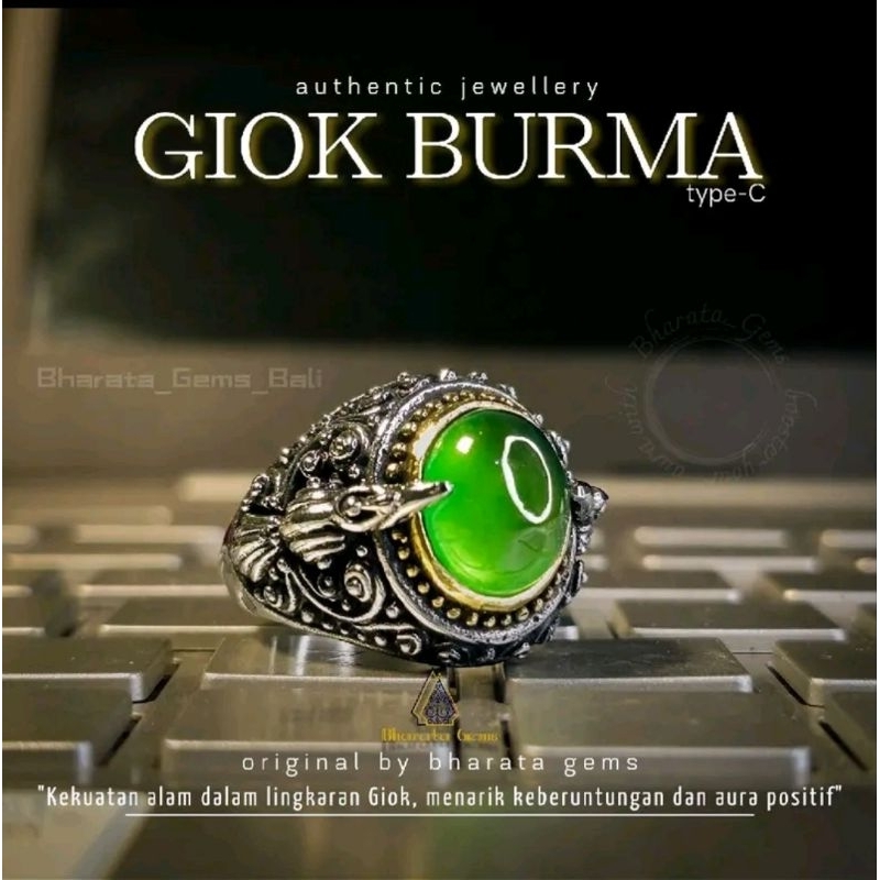 CINCIN GIOK BURMA type-C - Ori by Bharata Gems Bali - W/balinese Authentic Rings Cakra