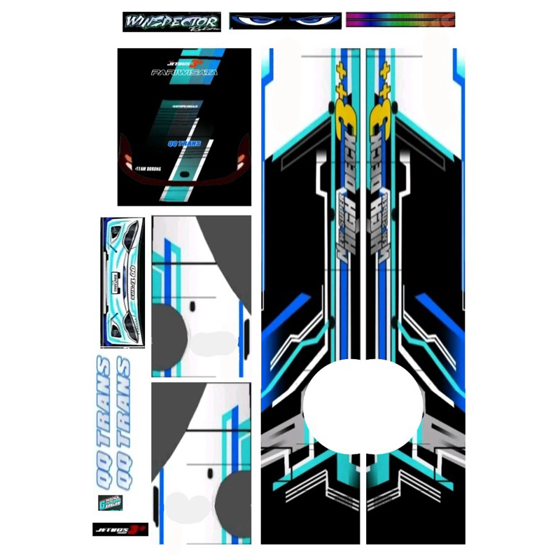 stiker livery winspector bus plastik  full modifikasi