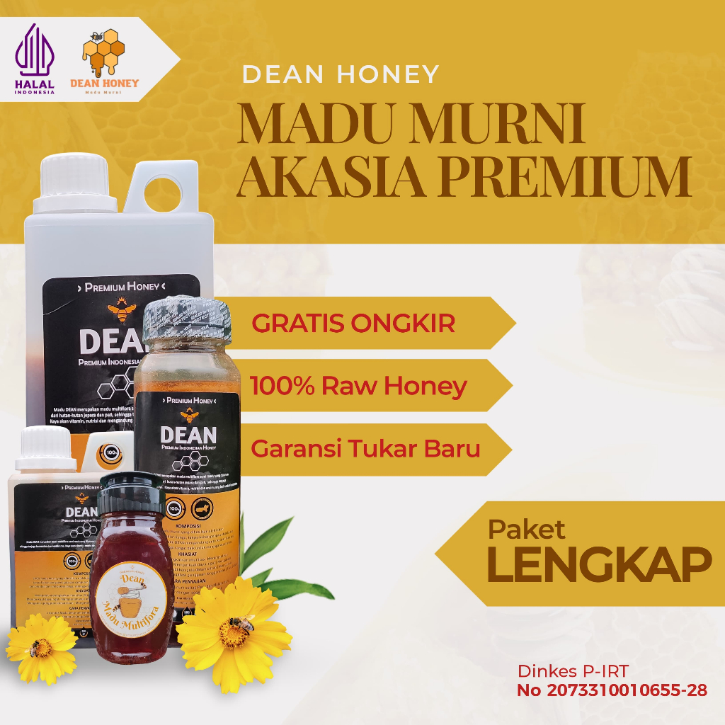 

MADU MURNI ASLI 100% TANPA CAMPURAN MULTIFLORA PREMIUM GRADE A | RAW HONEY | MADU MENTAH |
